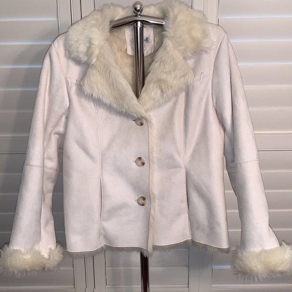 Suede Faux Fur Trim jacket - Picture 5 of 12